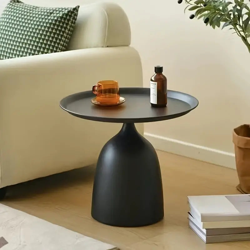 NNETM Contemporary Black Wrought Iron Side Table-2