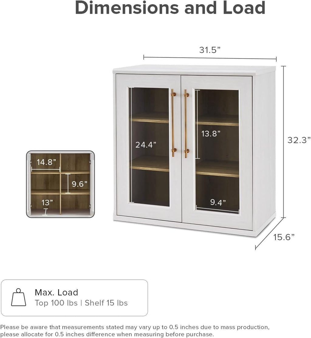 Two Tone Oakwood Acrylic Modular Buffet Cabinet Unit-1