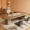 L Shaped Solid Wood Desk With Hidden Cable Hole 141.7 In-0