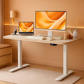 Electric Standing Desk 48X24 Inches White Height Adjustable-0