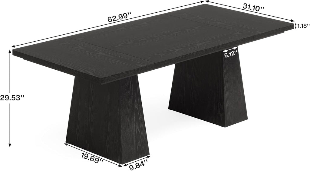 63-Inch Modern Executive Desk Featuring Dual Pedestal-1