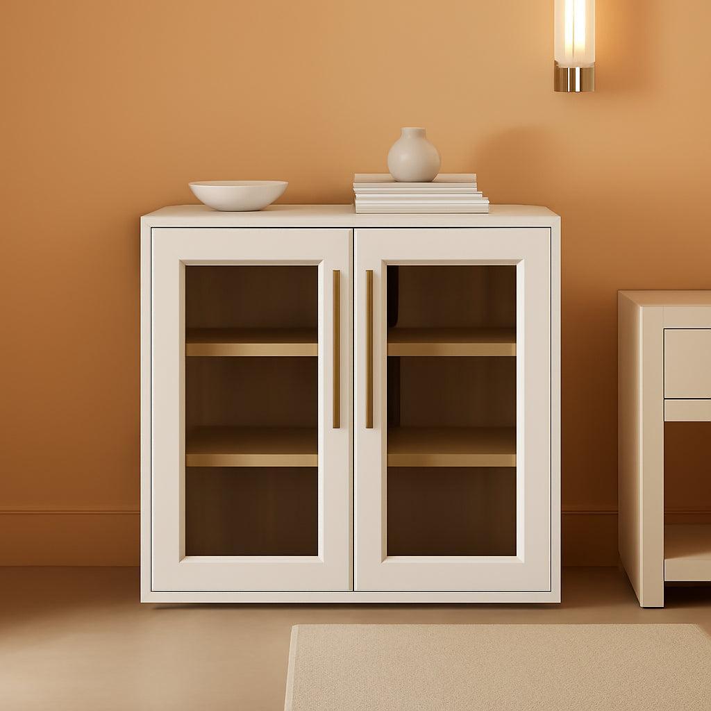 Two Tone Oakwood Acrylic Modular Buffet Cabinet Unit-0