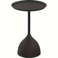 Casual Small Coffee Table for Living Room - Metal Pedestal Base-0