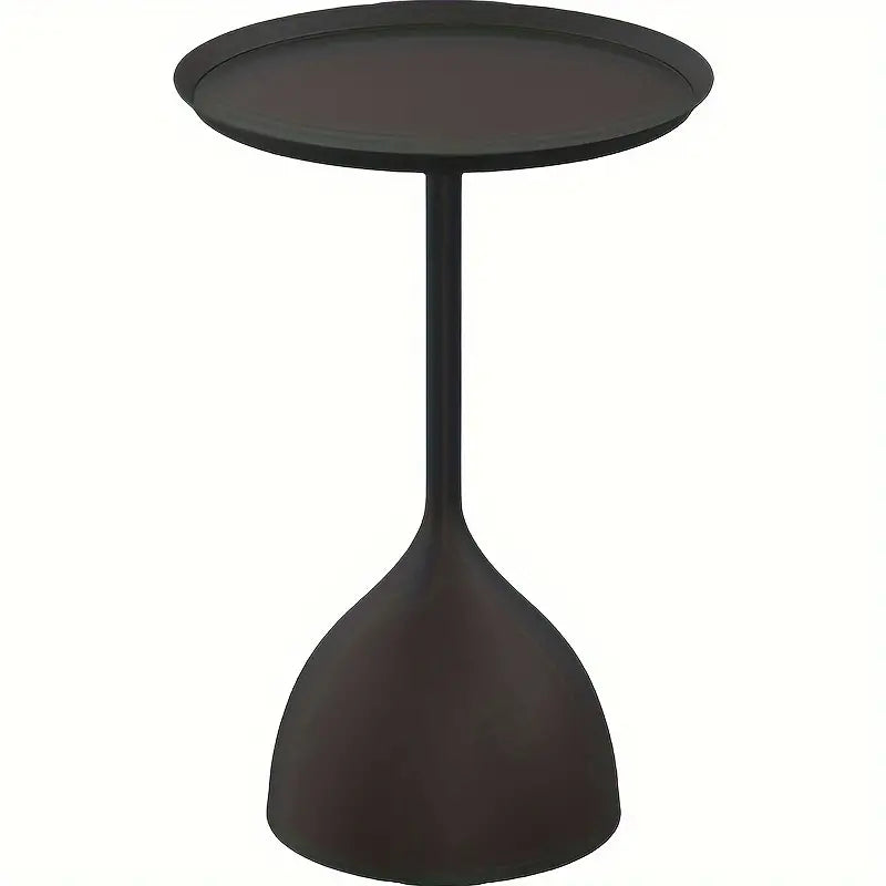 Casual Small Coffee Table for Living Room - Metal Pedestal Base-0