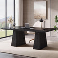 63-Inch Modern Executive Desk Featuring Dual Pedestal-0
