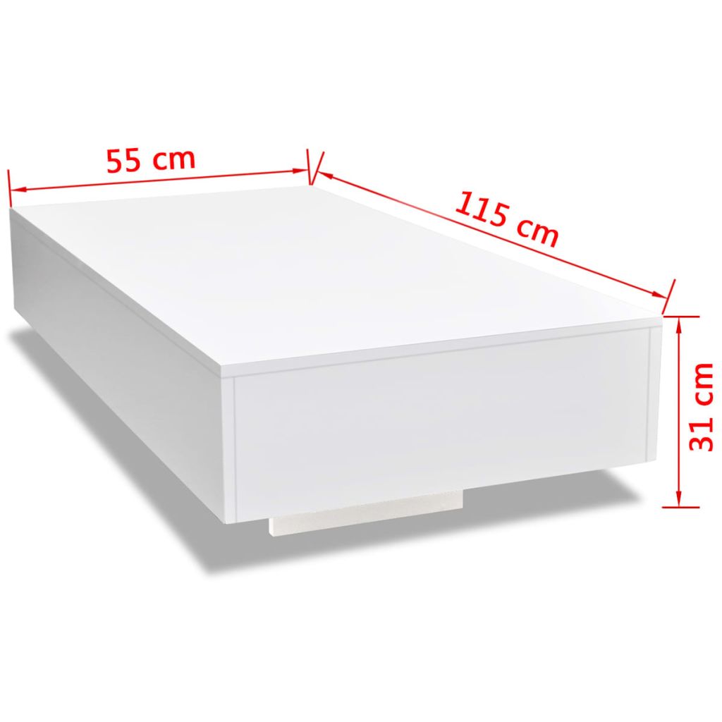 NNEVL Coffee Table High Gloss White-4
