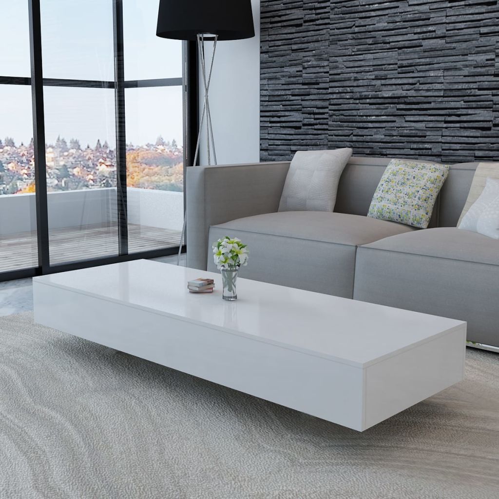 NNEVL Coffee Table High Gloss White-0