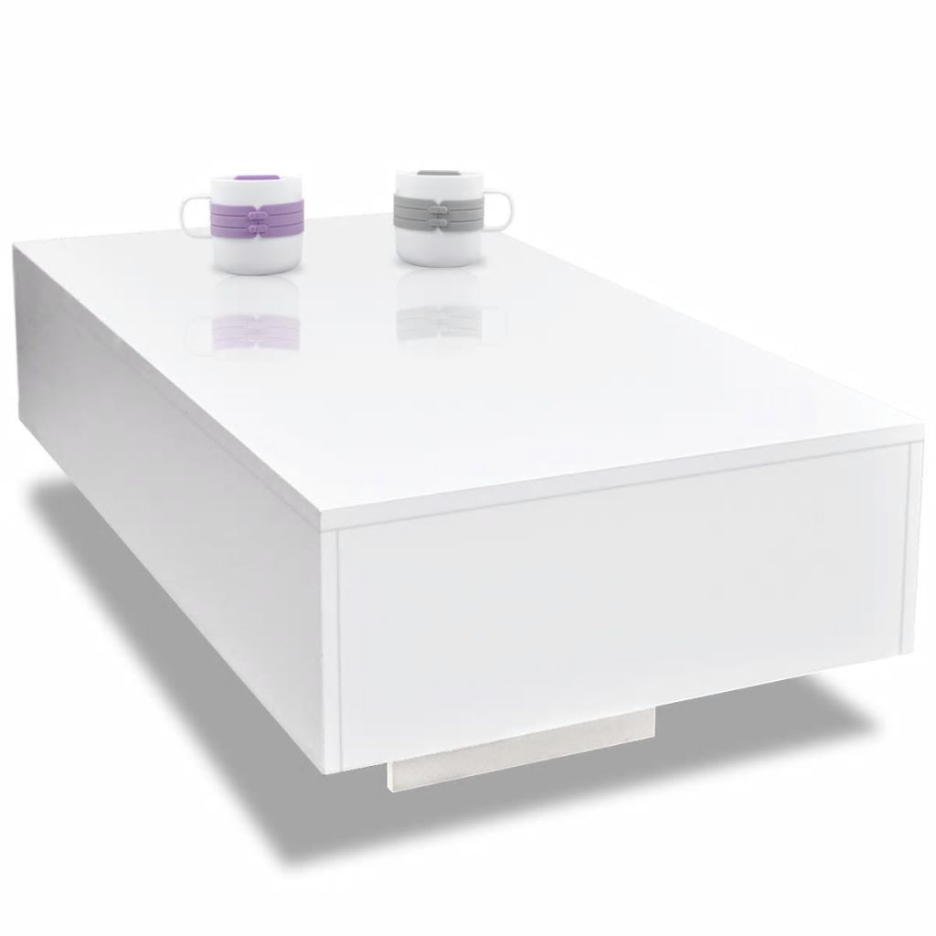 NNEVL Coffee Table High Gloss White-2