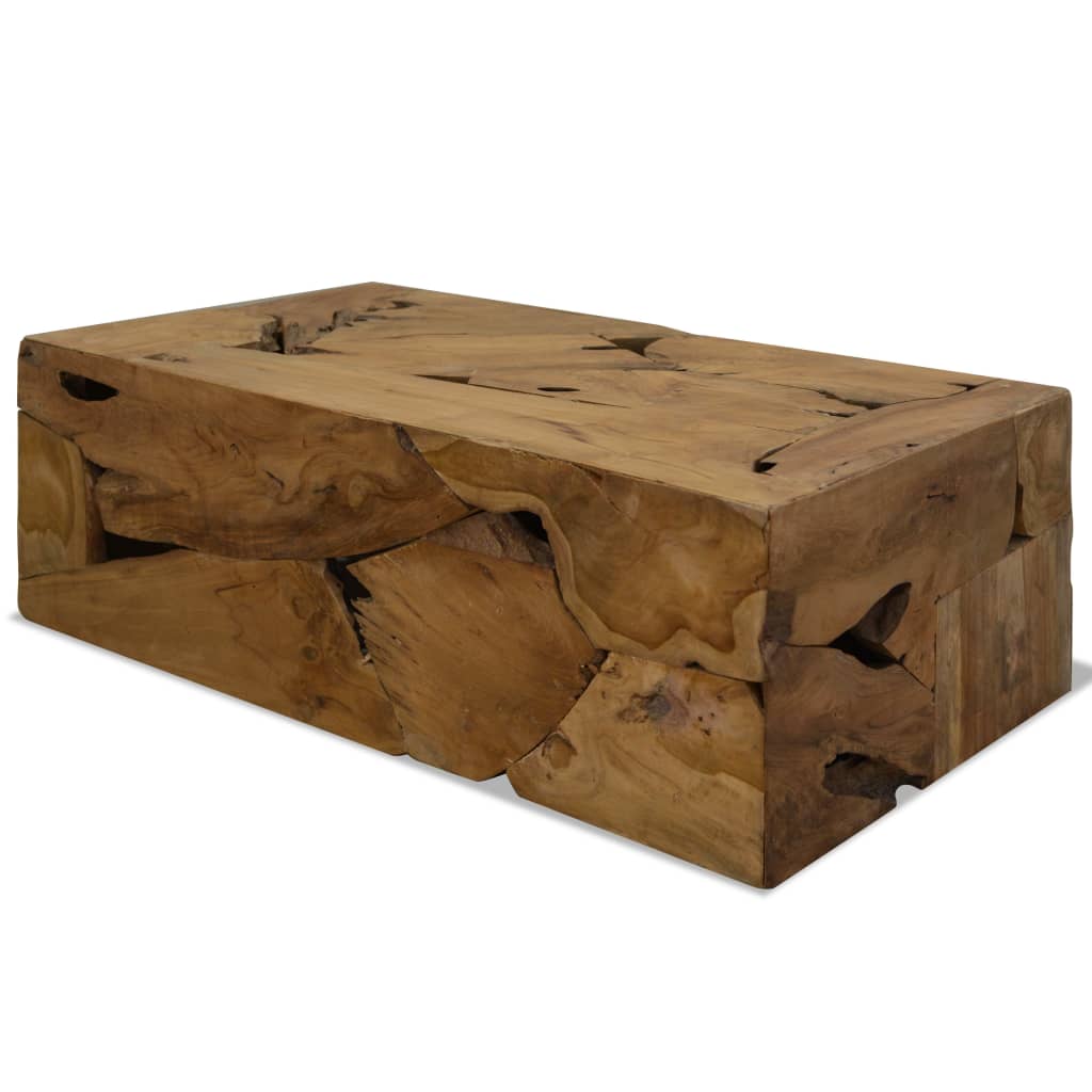 NNEVL Coffee Table 90x50x30 cm Genuine Teak Brown-0