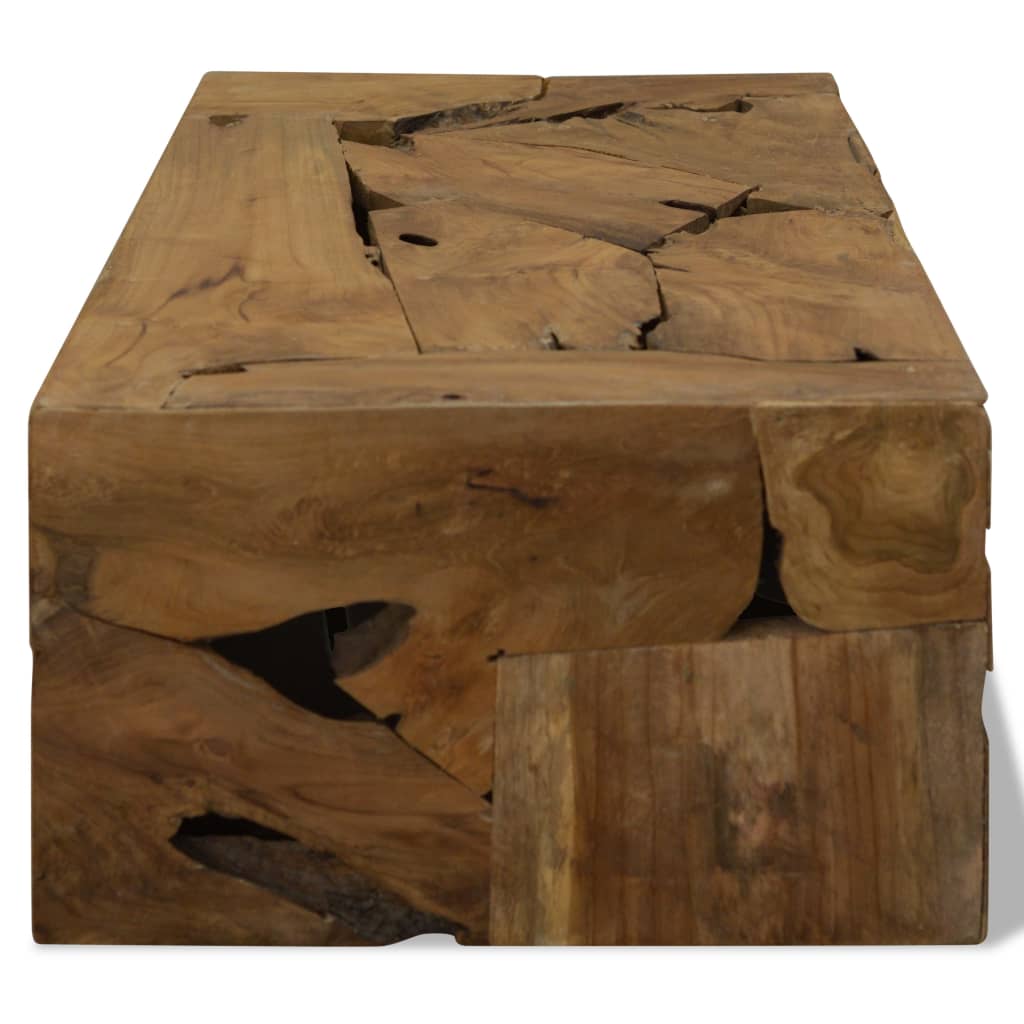 NNEVL Coffee Table 90x50x30 cm Genuine Teak Brown-4