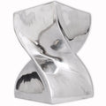 NNEVL Stool/Side Table Twisted Shape Aluminium Silver-0