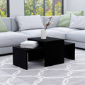NNEVL Coffee Table Set Black 100x48x40 cm Chipboard-0
