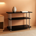 FortySixInch TV Stand NoTools Stainless Steel Frame Black Finish-0
