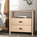 NNEDSZ Artiss Bedside Table Nightstand 2 Drawers - Pine-0