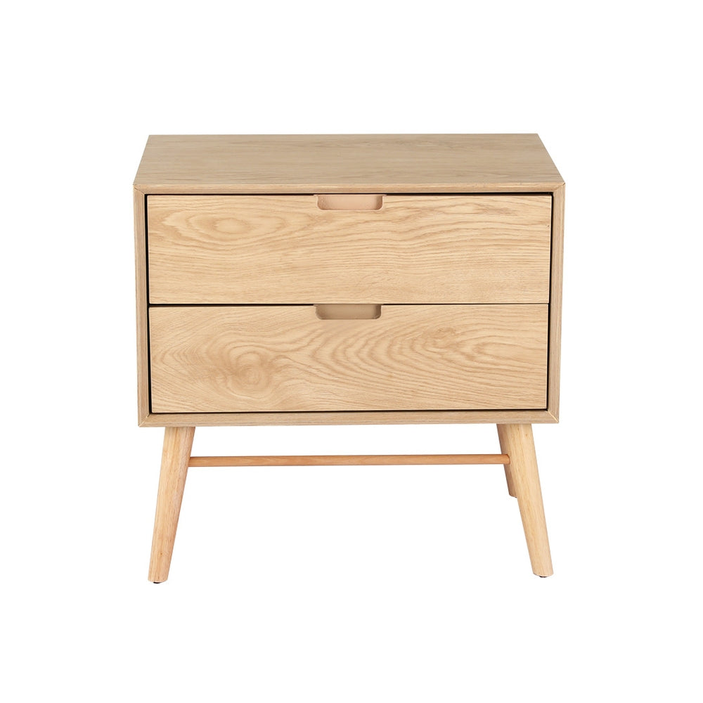 NNEDSZ Artiss Bedside Table Drawers Side End Table Storage Cabinet Nightstand Oak GINO-2