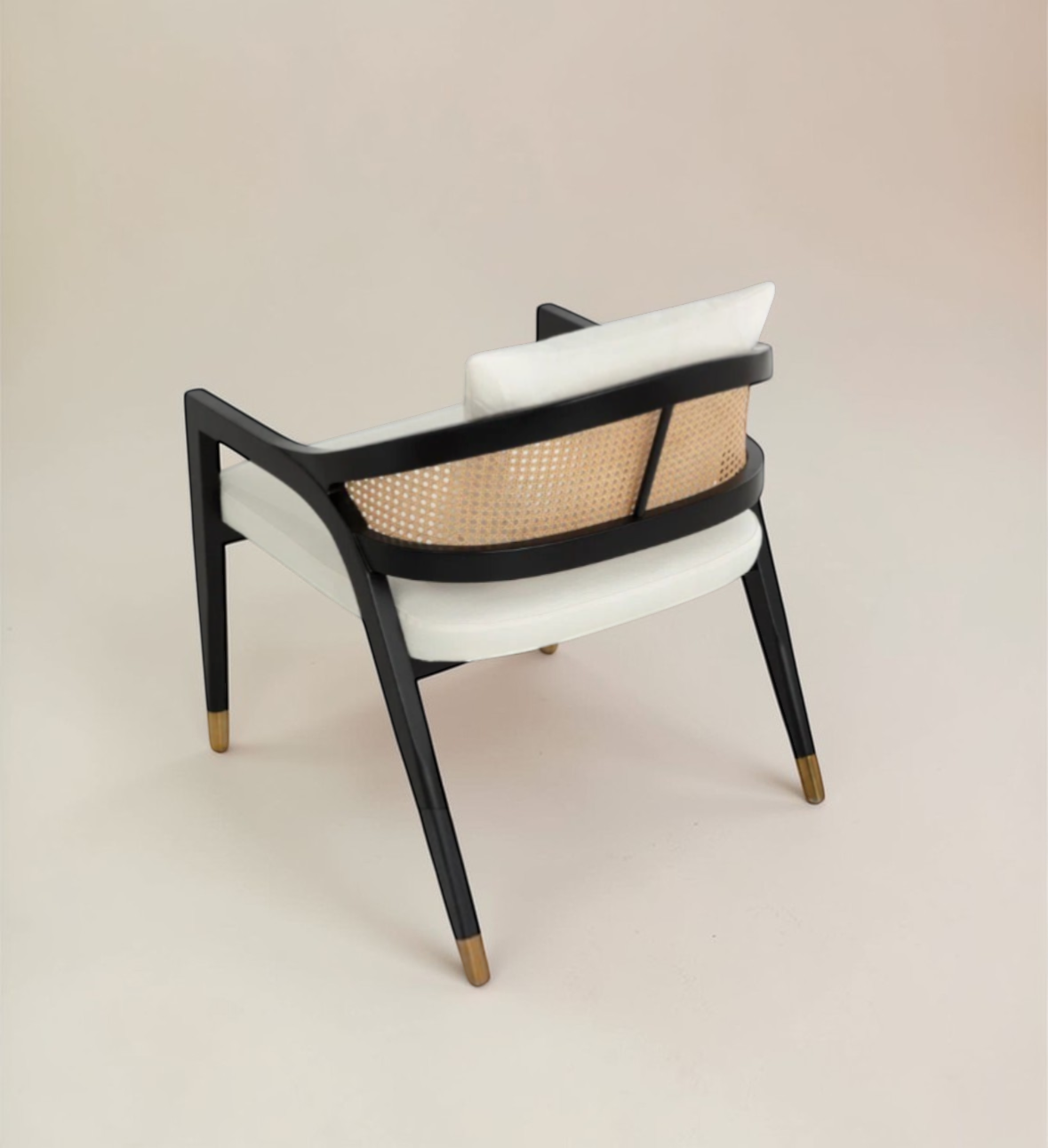 Kai Ash & Rattan Armchair with Crème Cushion