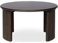 Penny Small Round Coffee Table Solid Oak Dark Brown