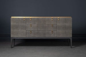 Glamour Grey Wood & Shagreen Sideboard