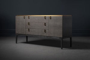 Glamour Grey Wood & Shagreen Sideboard