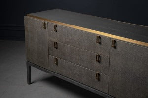Glamour Grey Wood & Shagreen Sideboard