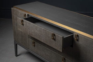 Glamour Grey Wood & Shagreen Sideboard