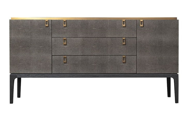 Glamour Grey Wood & Shagreen Sideboard