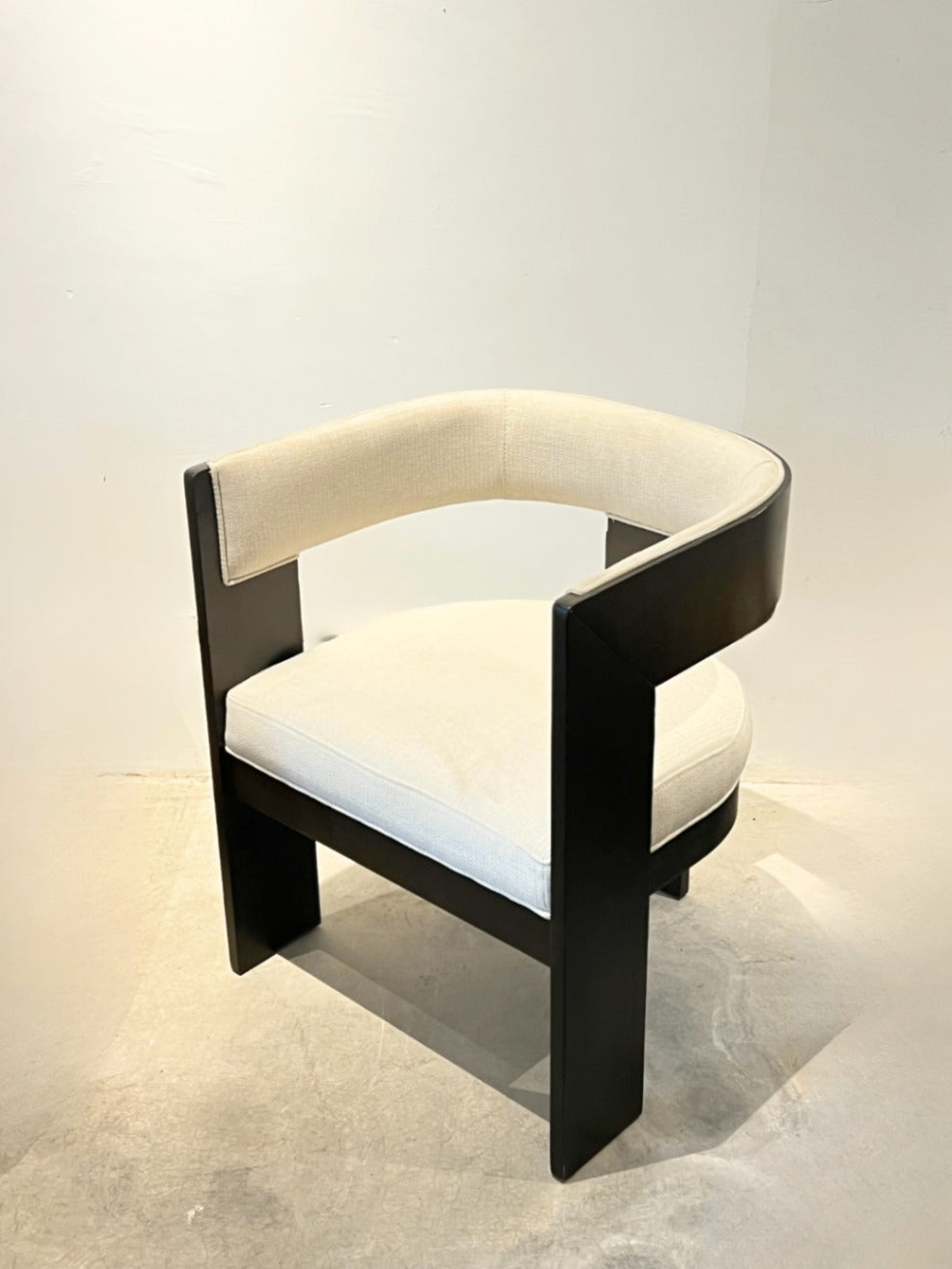 Black Elm Dining Chair Cream