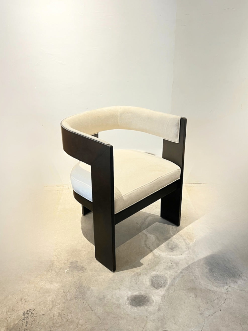 Black Elm Dining Chair Cream