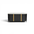 Marble Top Black and Gold Sideboard
