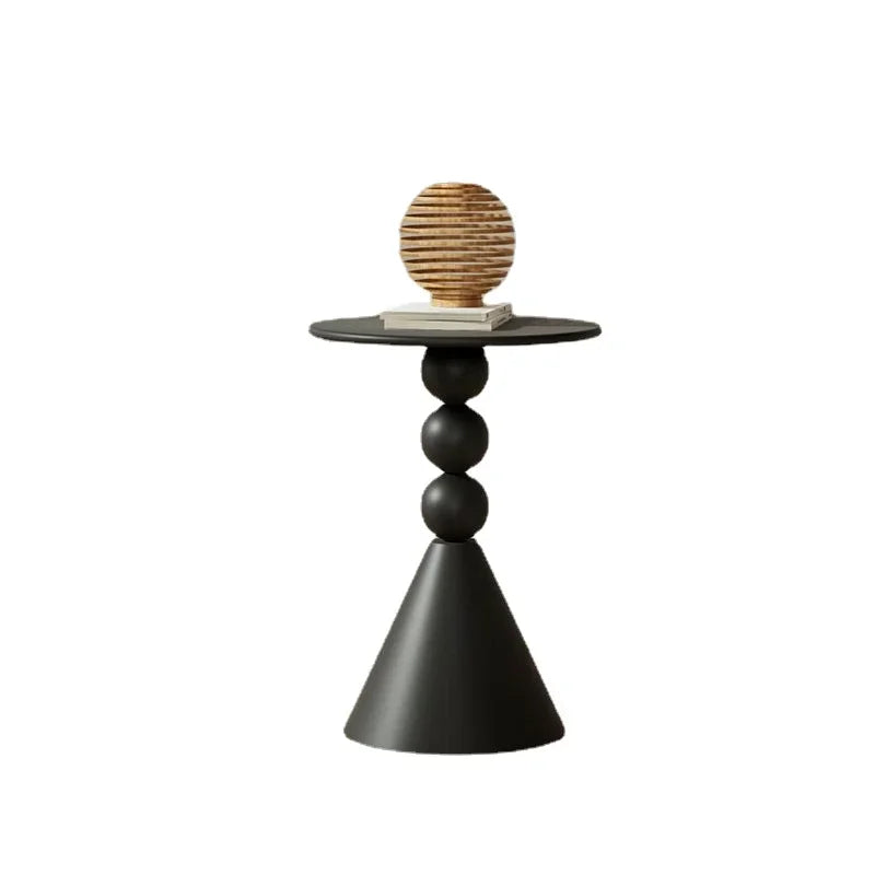 Black Style Iron Art Side Table-0