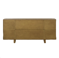 Chrome-Leg 6-Drawer Cabinet