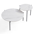 NNEDSZ Interior Ave - Bianco Nested Coffee Table Set - White Marble Stone-0