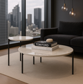 Interior Ave - Bianco Nested Coffee Table Set - White Marble Stone-0