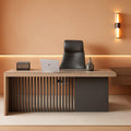 63 Inch Executive Office Desk Stainless Steel Frame-0