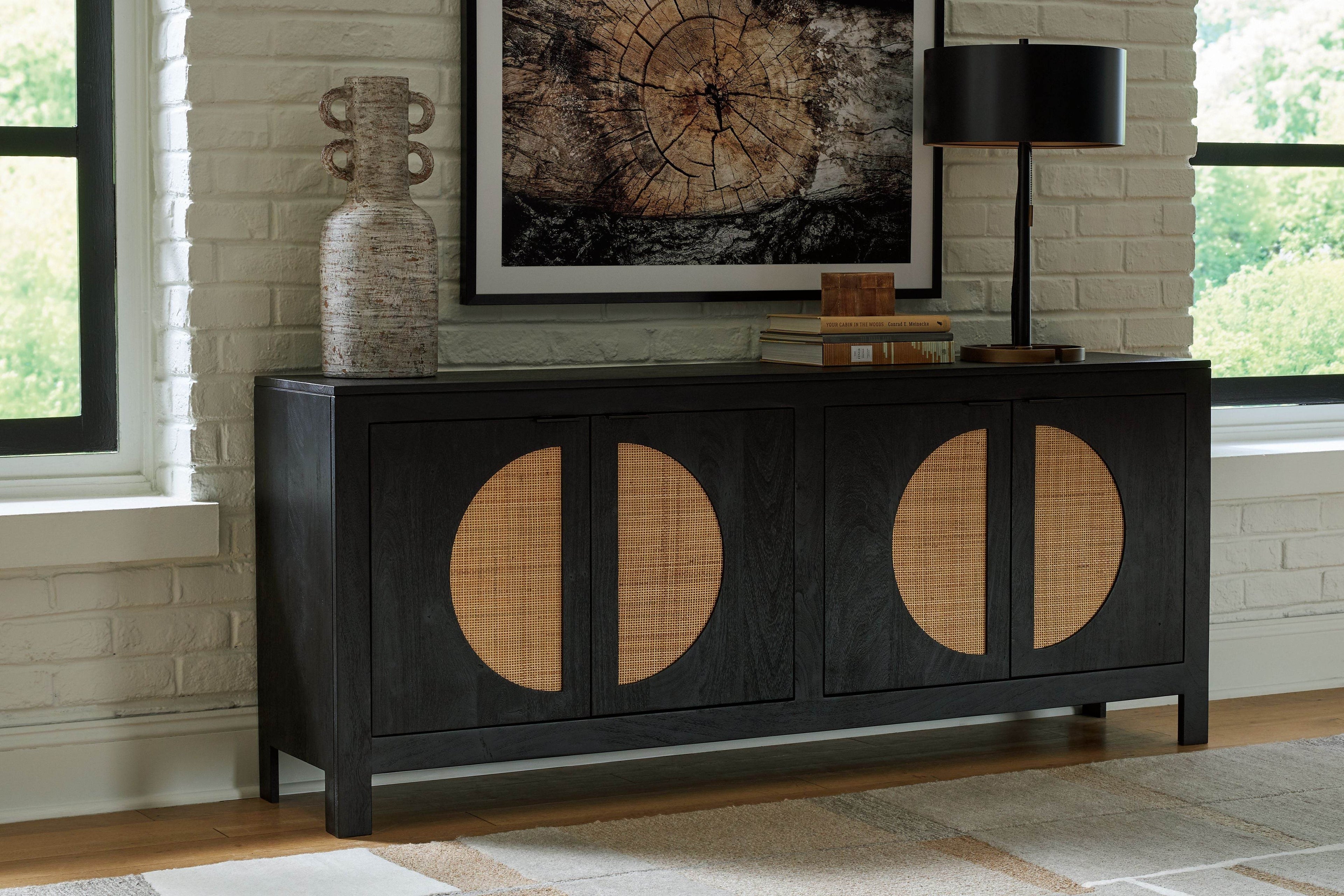 Cliffiings - Accent Cabinet - Black / Natural-2