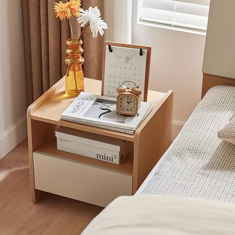 Hardwood Bedside Table - Wood-Based Panel-3