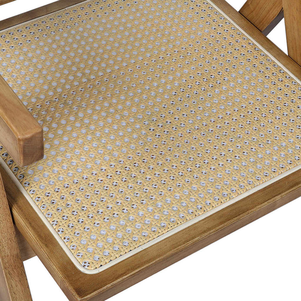 Levede 4x Dining Chair Solid Wood Rattan-2