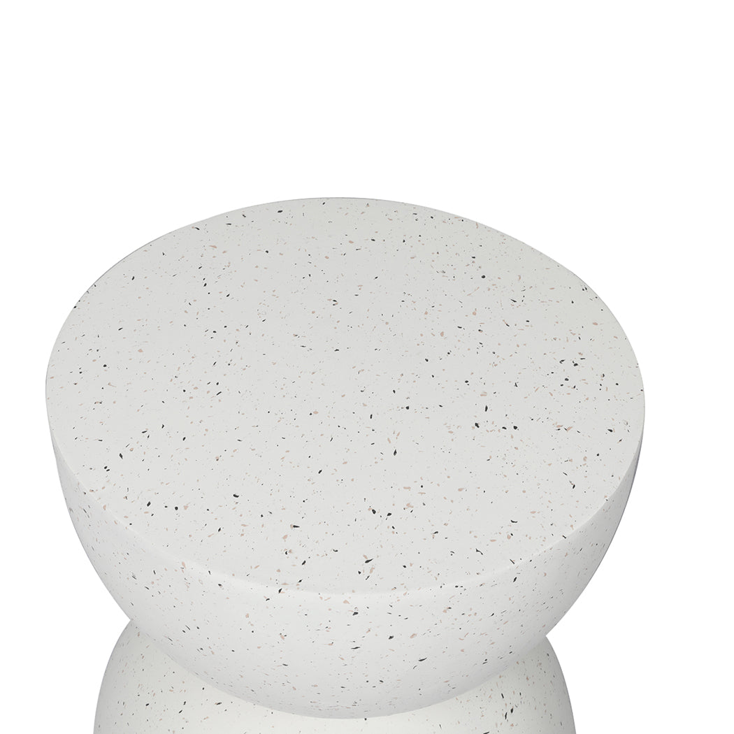 NNEIDS Levede Side Table Terrazzo Coffee Tables Beige-3