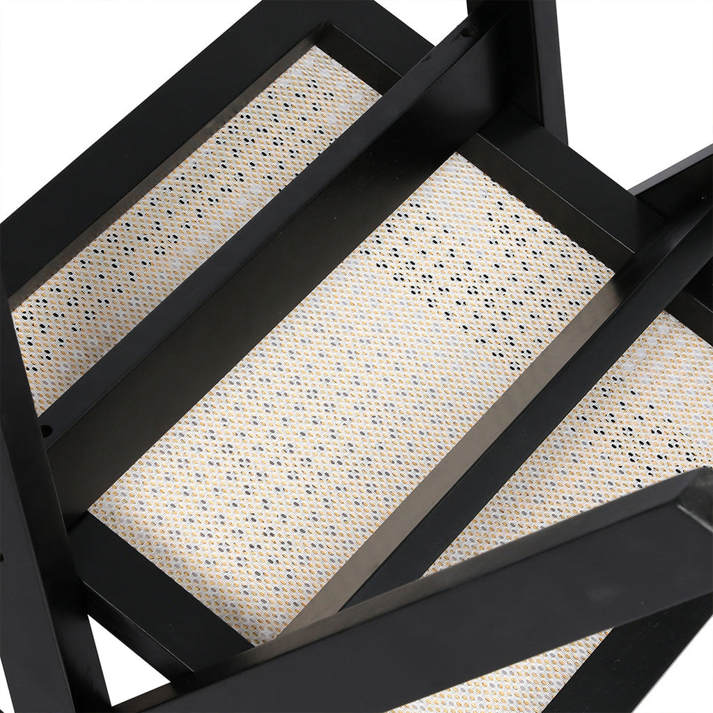 Levede 1x Black Wicker Armchair Dining Chair-3