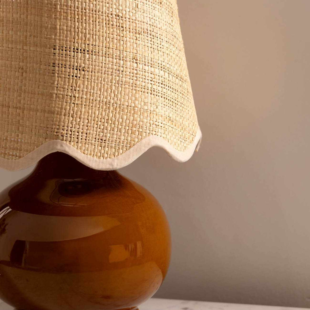 Wokila Tan Solid Ceramic Table Lamp-4
