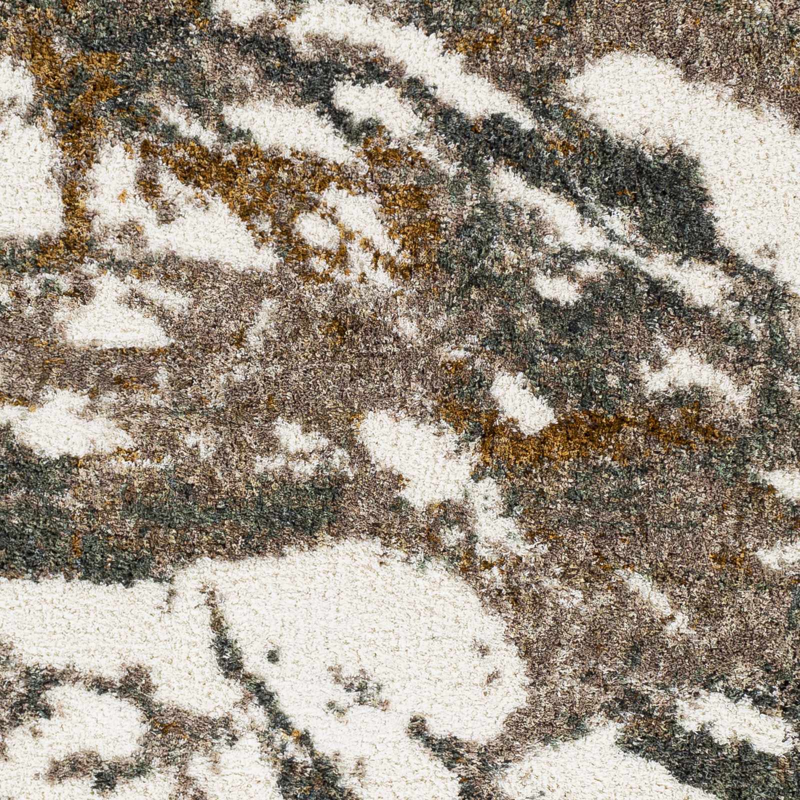 Ngunnawal Cream/Brown Marble Plush Rug-2