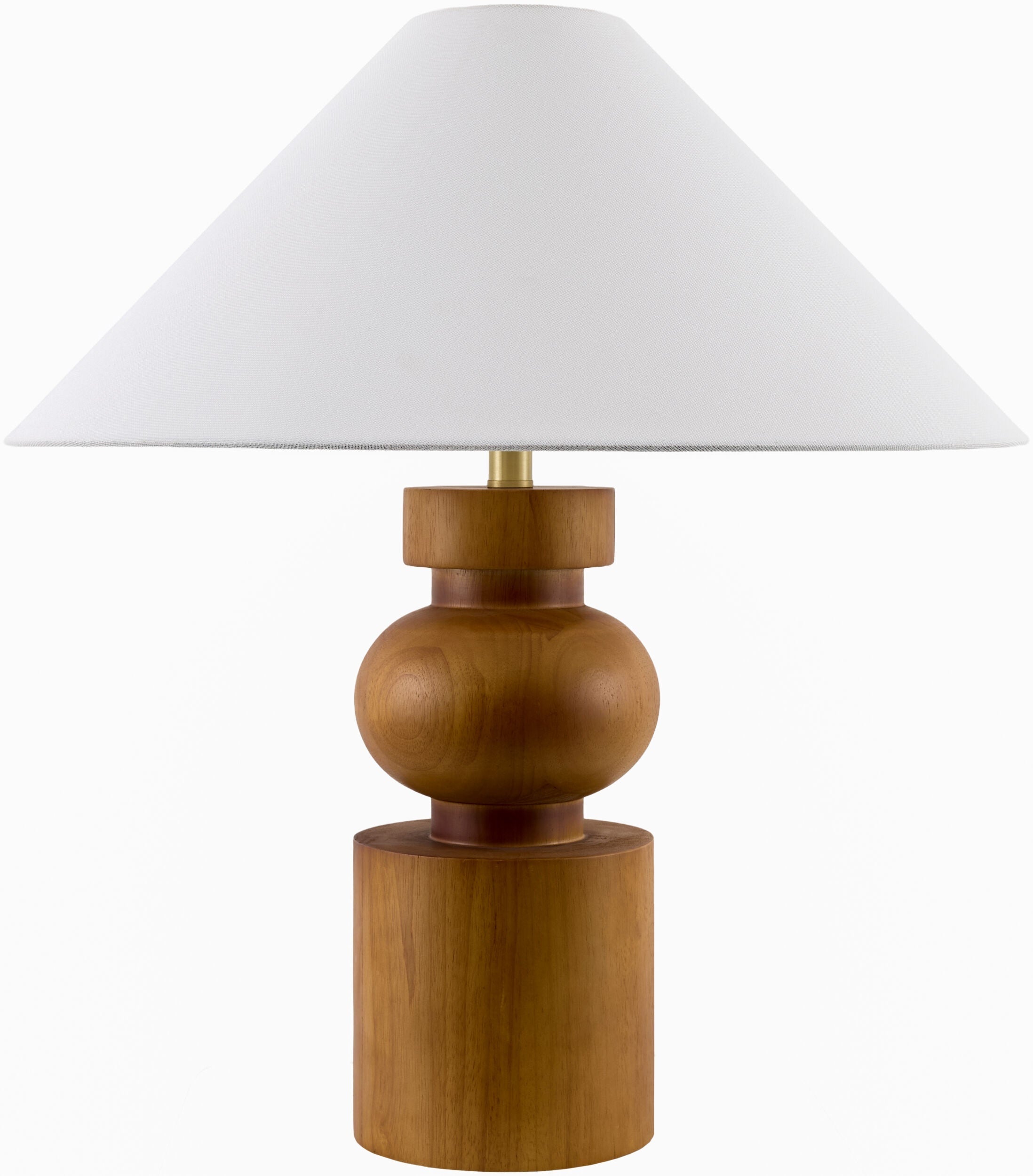 Orange Modern Table Lamp with linen details for bedside or console tables-0